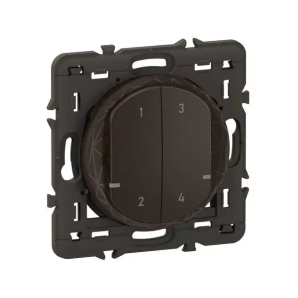 Legrand CN0414 – Commande sans fil 4 scénarios Céliane with Netatmo Noir