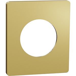 Schneider Odace Architecte - plaque de finition 1 poste - effet Laiton