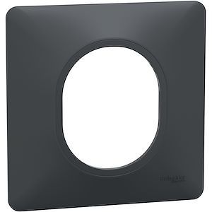 Schneider Ovalis - Plaque de finition - 1 poste Anthracite