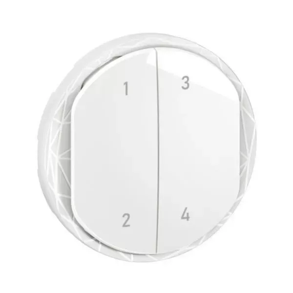 Enjoliveur commande 4 scénarios sans fil Céliane with Netatmo – Blanc