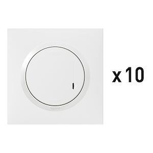 Lot de 10 commandes sans fil dooxie with Netatmo – Éclairage et prises – Blanc