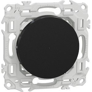 Schneider Wiser Odace - bouton poussoir connecté 3 fils 10A zigbee - noir onyx