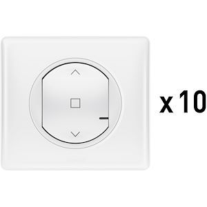 Lot de 10 interrupteurs connectés volet roulant Céliane with Netatmo blanc