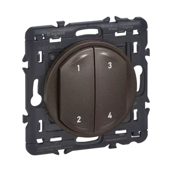 Commande 4 scénarios sans fil sans pile Céliane Netatmo – Graphite