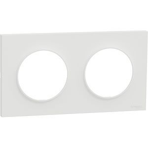 Schneider Odace Origine - plaque de finition 2 postes - couleur blanc