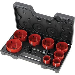 Bizline – Coffret 8 scies cloches HSS cobalt 8 % – Ø 38 à 86 mm
